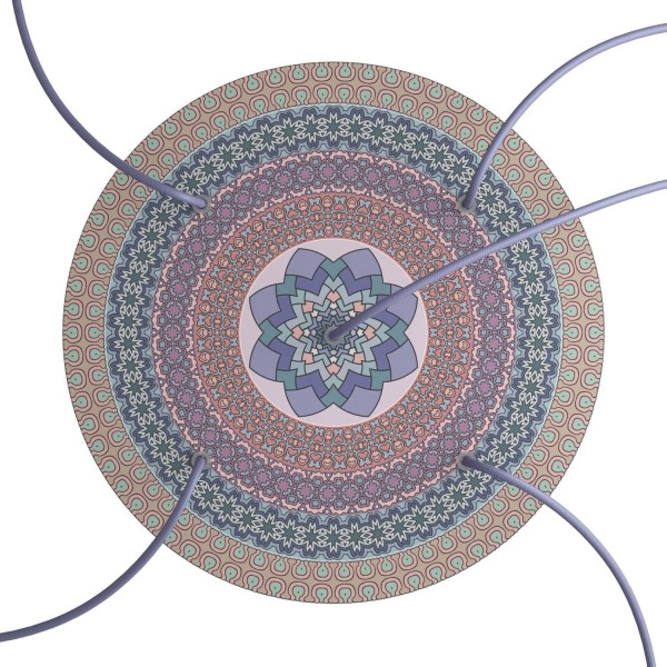 5 Holes - EXTRA LARGE Round Ceiling Canopy Kit - Rose One System - PROMO