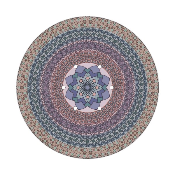 6 Holes - EXTRA LARGE Round Ceiling Canopy Kit - Rose One System - PROMO