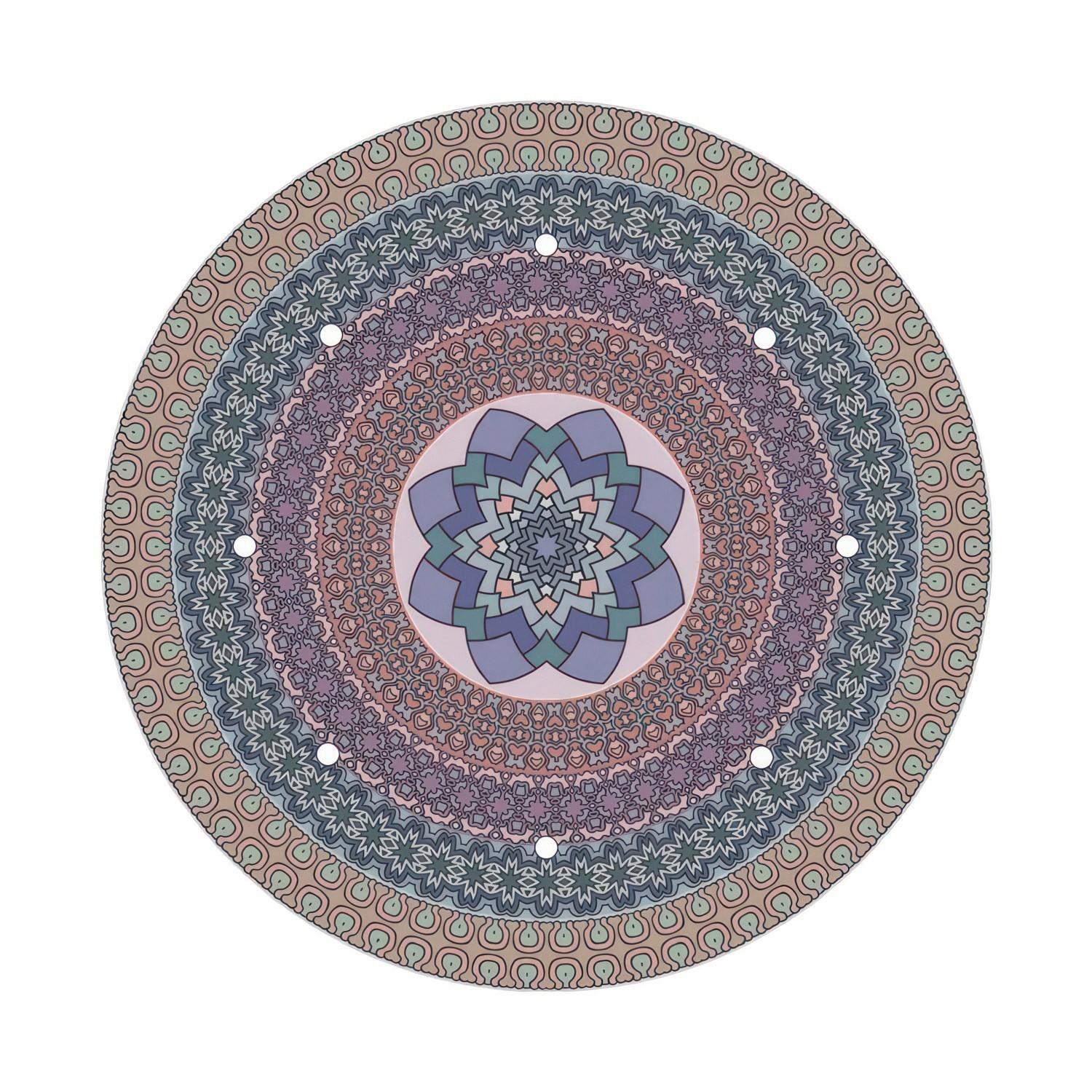 8 Holes - EXTRA LARGE Round Ceiling Canopy Kit - Rose One System - PROMO