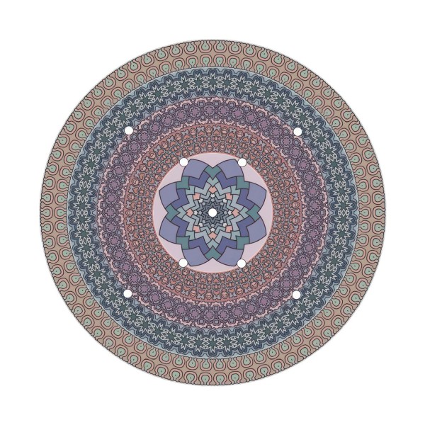 9 X-Shaped Holes - EXTRA LARGE Round Ceiling Canopy Kit - Rose One System - PROMO