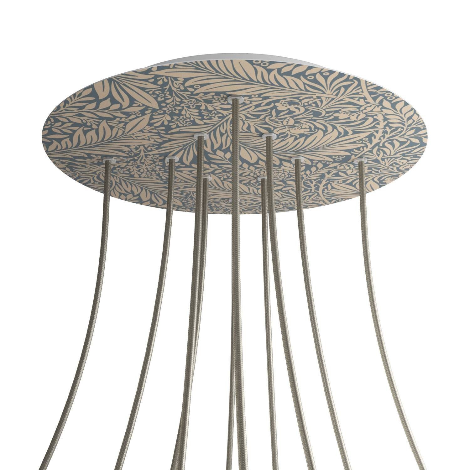 10 Holes - EXTRA LARGE Round Ceiling Canopy Kit - Rose One System - PROMO - Damasco