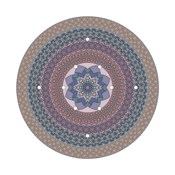 10 Holes - EXTRA LARGE Round Ceiling Canopy Kit - Rose One System - PROMO