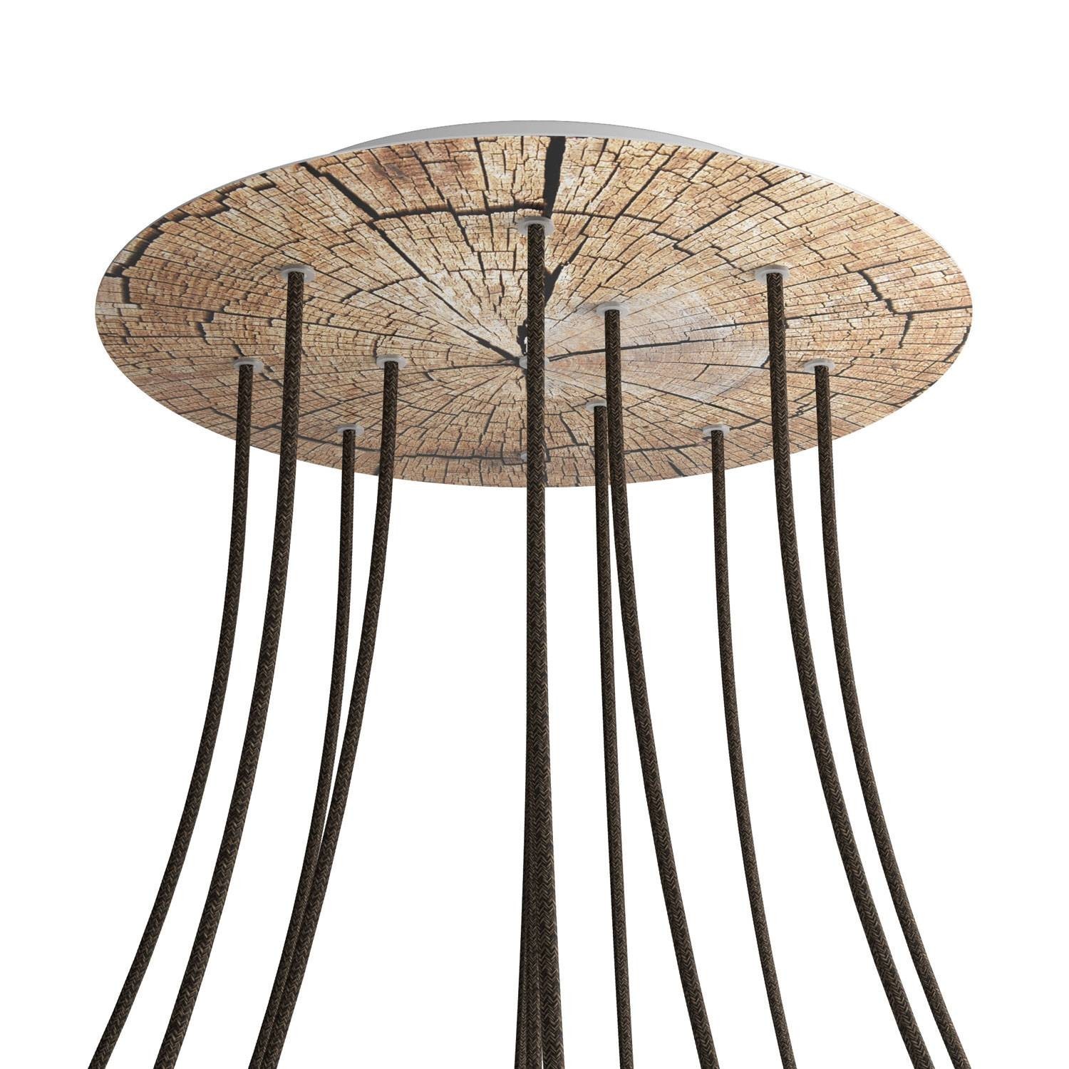 12 Holes - EXTRA LARGE Round Ceiling Canopy Kit - Rose One System - PROMO - Tree Trunk