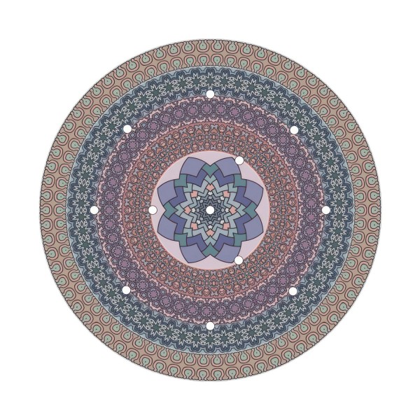 12 Holes - EXTRA LARGE Round Ceiling Canopy Kit - Rose One System - PROMO