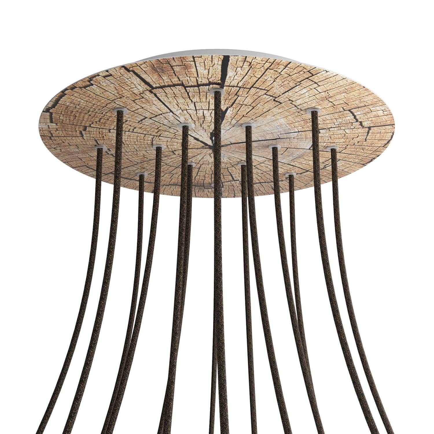 14 Holes - EXTRA LARGE Round Ceiling Canopy Kit - Rose One System - PROMO - Tree Trunk