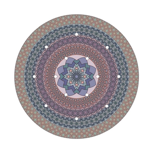 14 Holes - EXTRA LARGE Round Ceiling Canopy Kit - Rose One System - PROMO