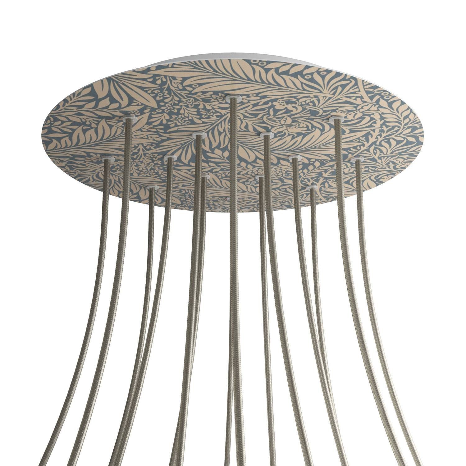 14 Holes - EXTRA LARGE Round Ceiling Canopy Kit - Rose One System - PROMO - Damasco