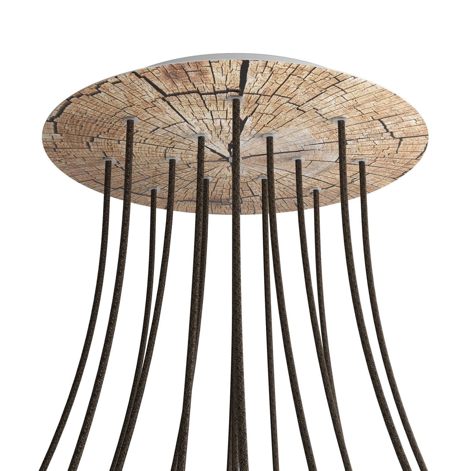 15 Holes - EXTRA LARGE Round Ceiling Canopy Kit - Rose One System - PROMO - Tree Trunk