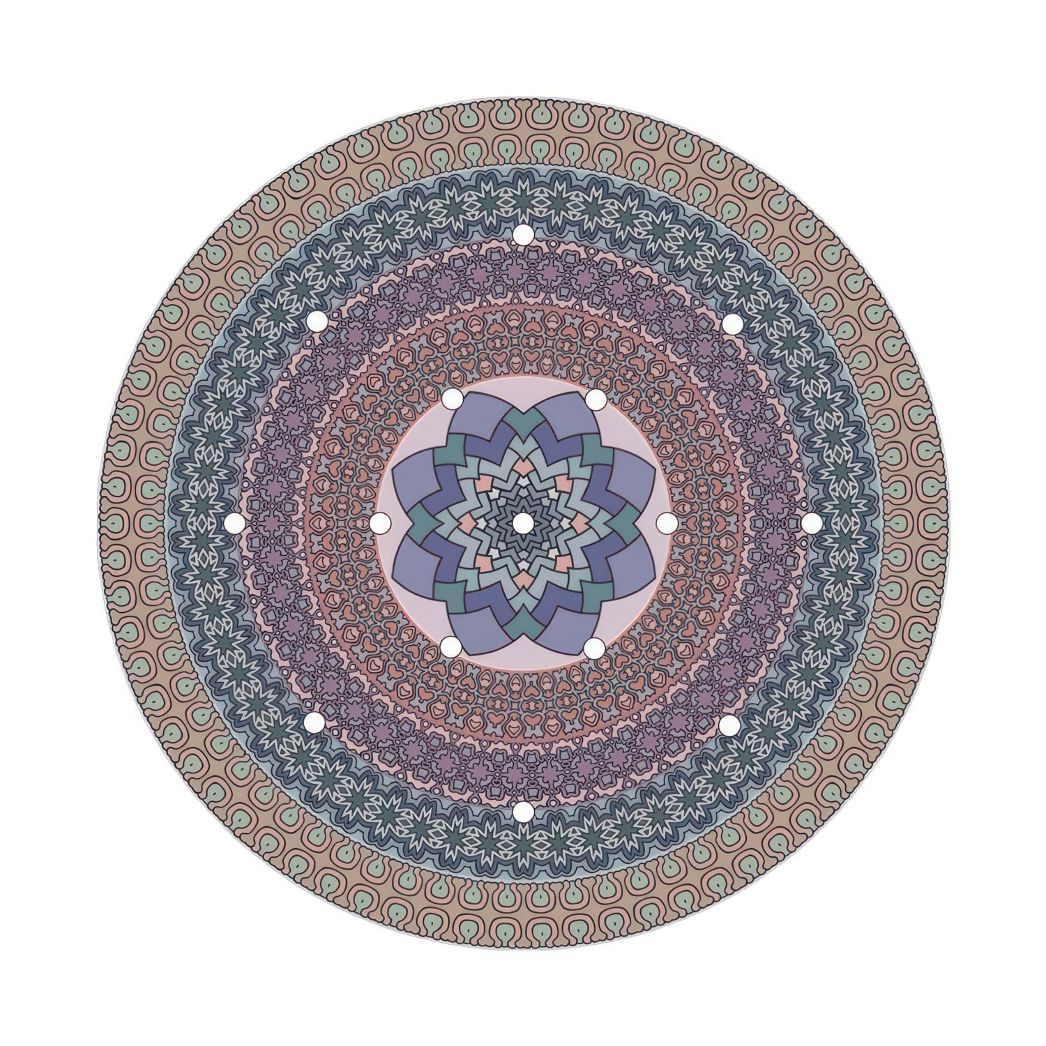 15 Holes - EXTRA LARGE Round Ceiling Canopy Kit - Rose One System - PROMO