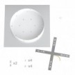 2 Holes - EXTRA LARGE Square Ceiling Canopy Kit - Rose One System - PROMO