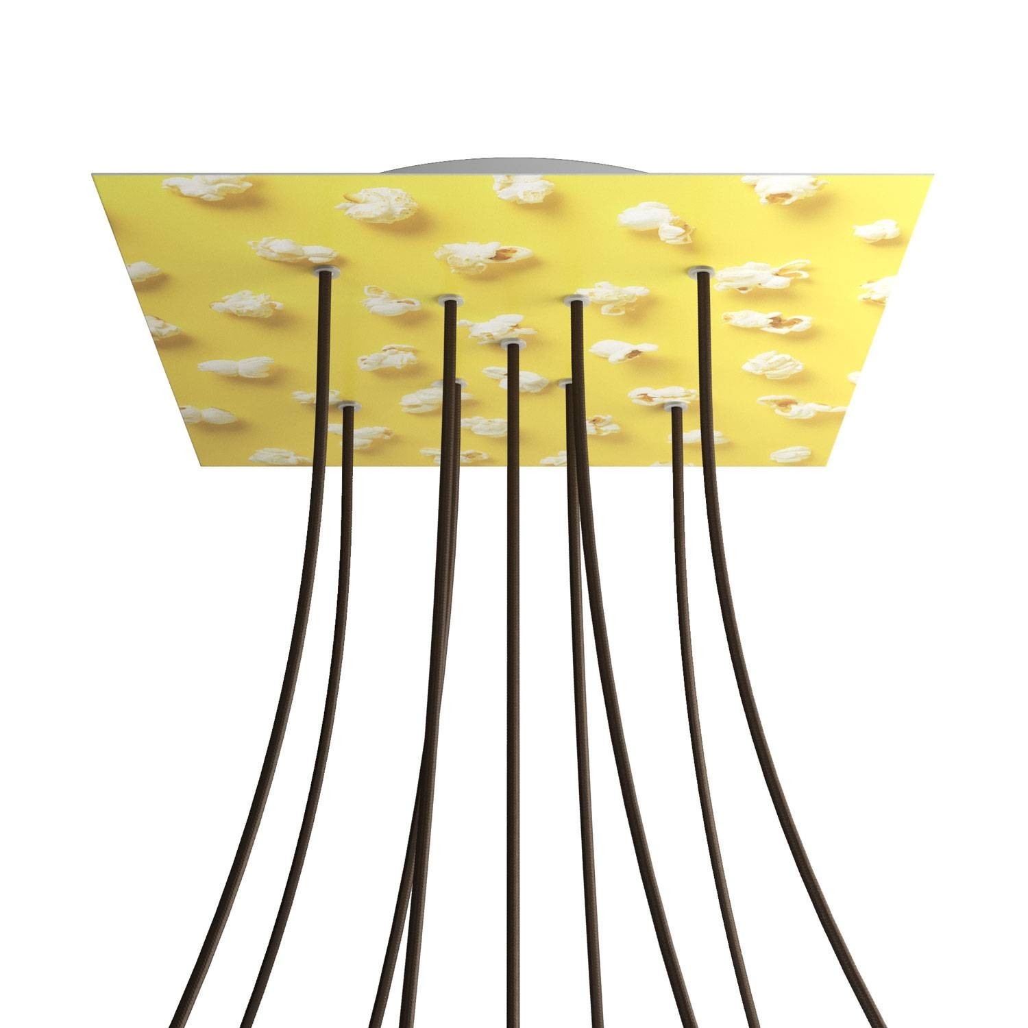 9 X-shaped Holes - EXTRA LARGE Square Ceiling Canopy Kit - Rose One System - PROMO - Pop-Corn