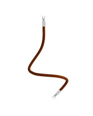 Kit Creative Flex flexible tube covered in Brown RM13 fabric with metal terminals