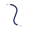 Kit Creative Flex flexible tube covered in Navy Blue RM20 fabric with metal terminals