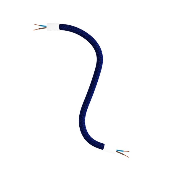 Kit Creative Flex flexible tube covered in Navy Blue RM20 fabric with metal terminals