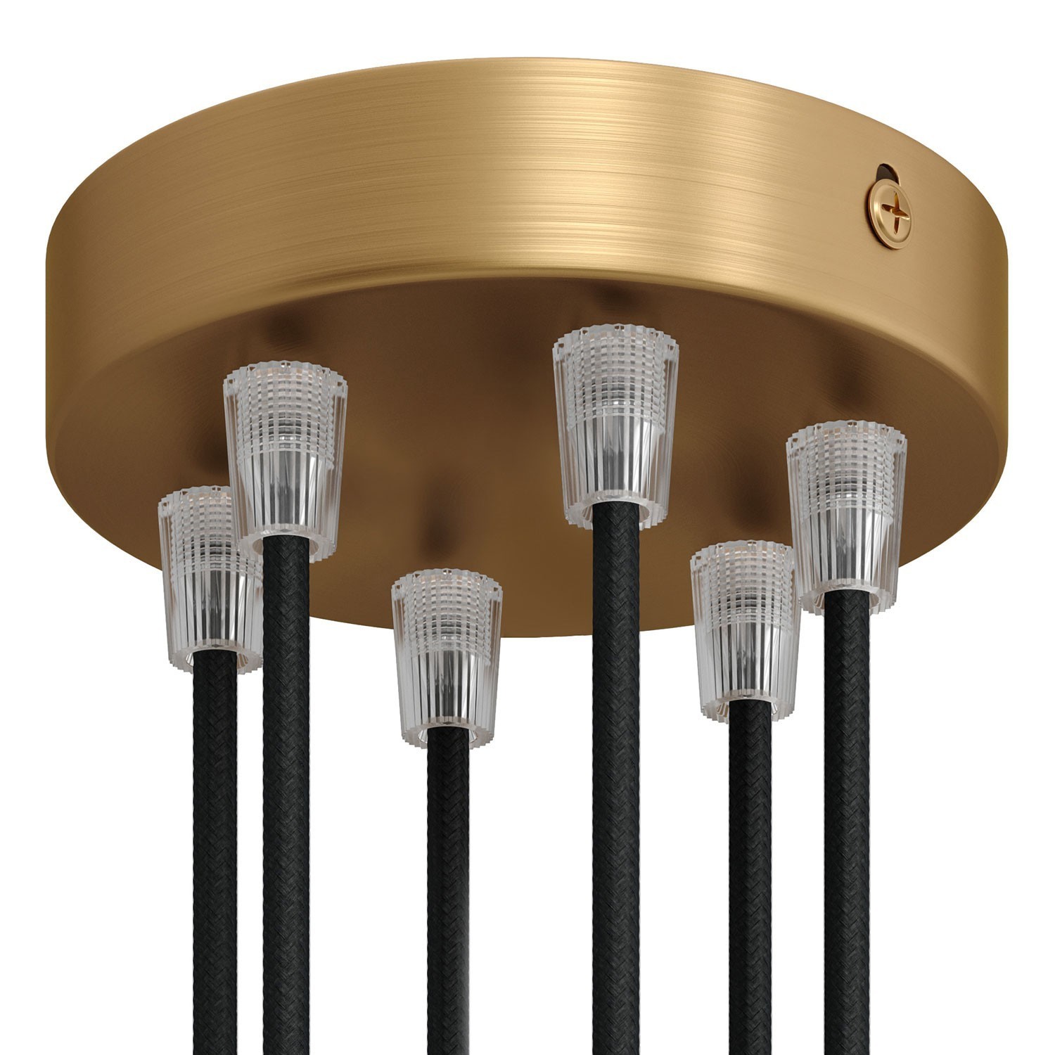 Classic 6-hole Round Metal Ceiling Canopy Kit - Brushed bronze