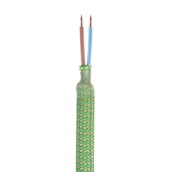 Kit Creative Flex flexible tube with grass green RM77 textile lining and metal terminals