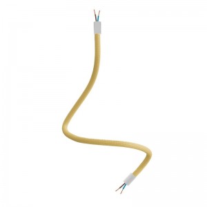 Kit Creative Flex flexible tube in mustard RM79 textile lining with metal terminals