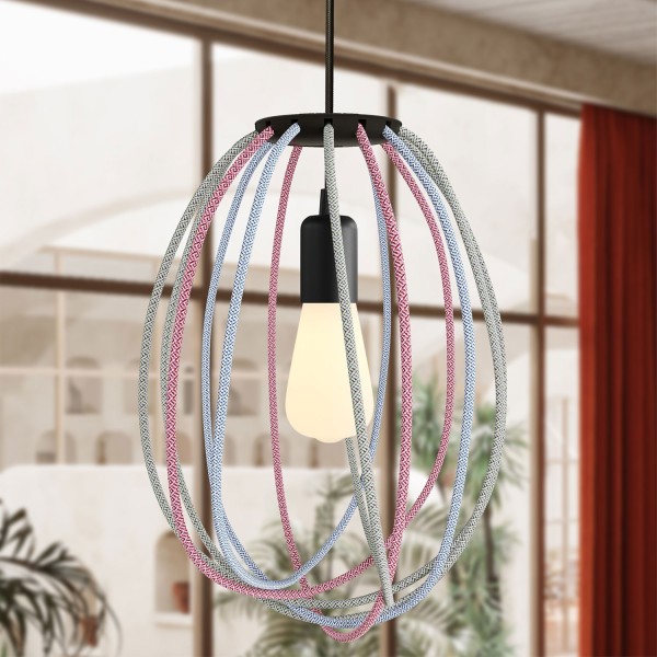 Black Cablò Pendant Lamp Shade | 39.37 Inches | Minimalist Design