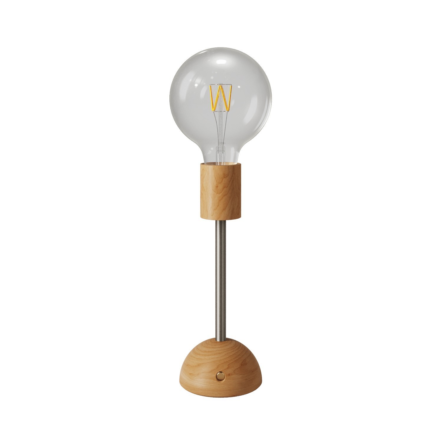 Portable and rechargeable Cabless02 Lamp with G125 Globe light bulb - Neutral