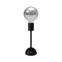 Portable and rechargeable Cabless02 Lamp with Silver Half Sphere light bulb