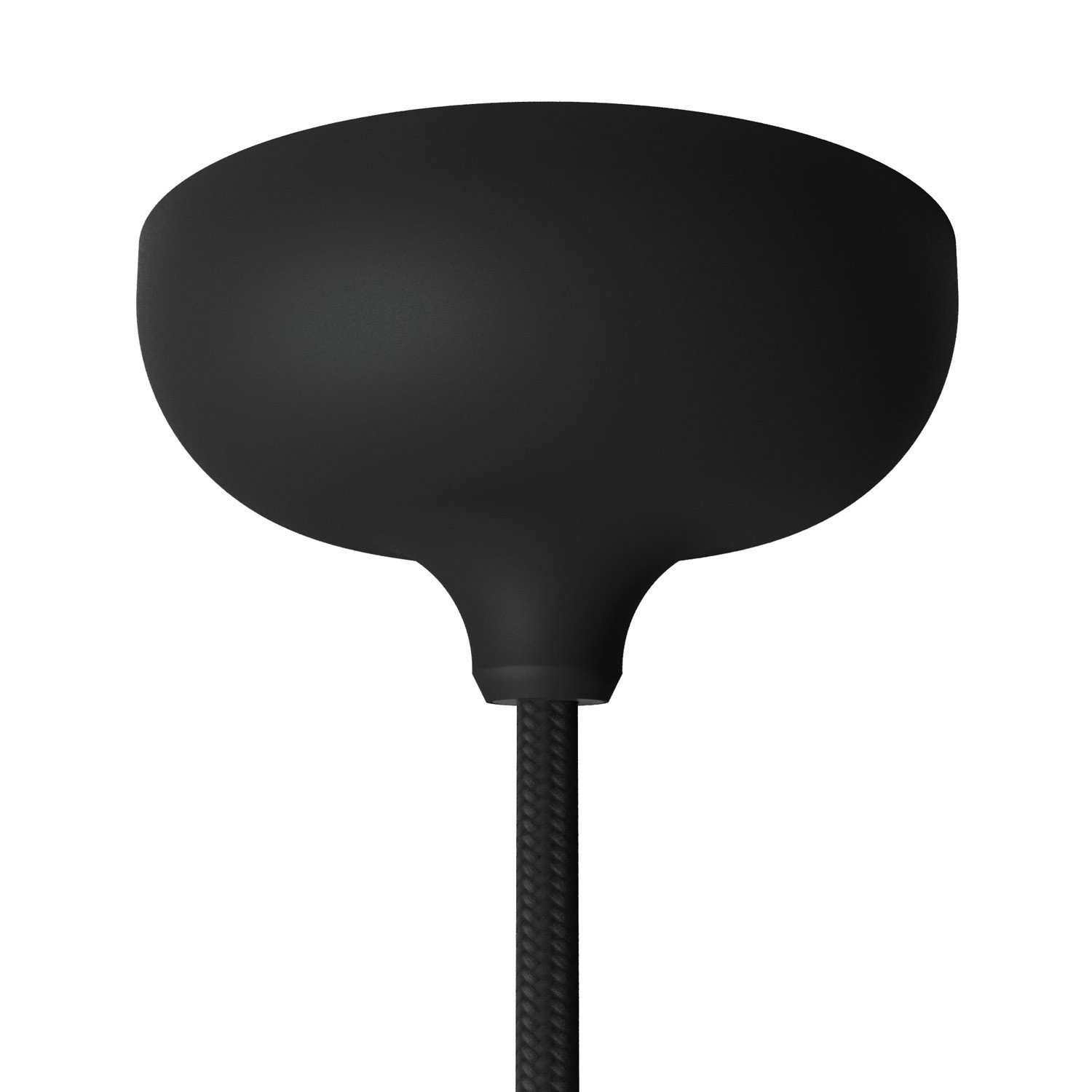 Silicone rose kit with central hole suitable for lampshade - Black
