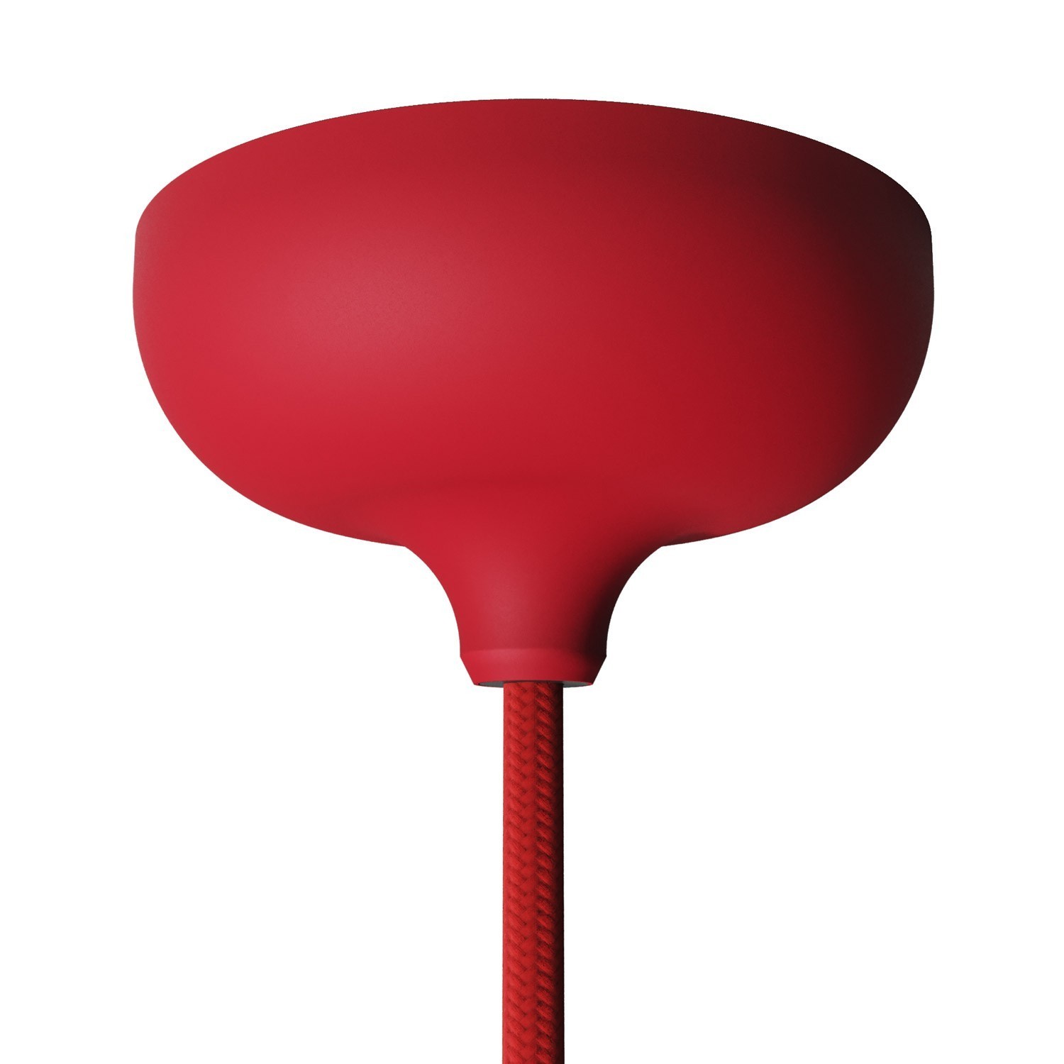 Silicone rose kit with central hole suitable for lampshade - Red