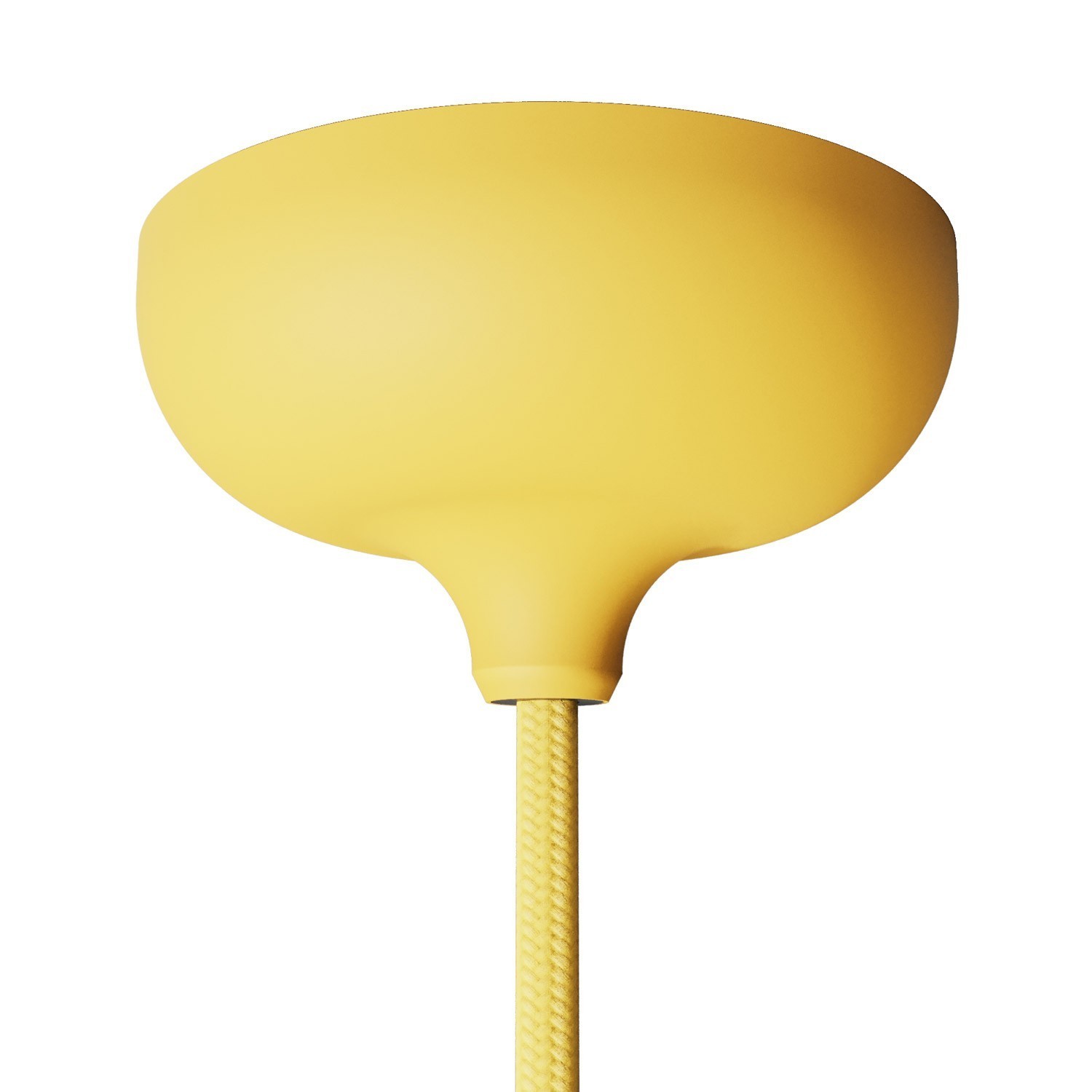 Silicone rose kit with central hole suitable for lampshade - Yellow