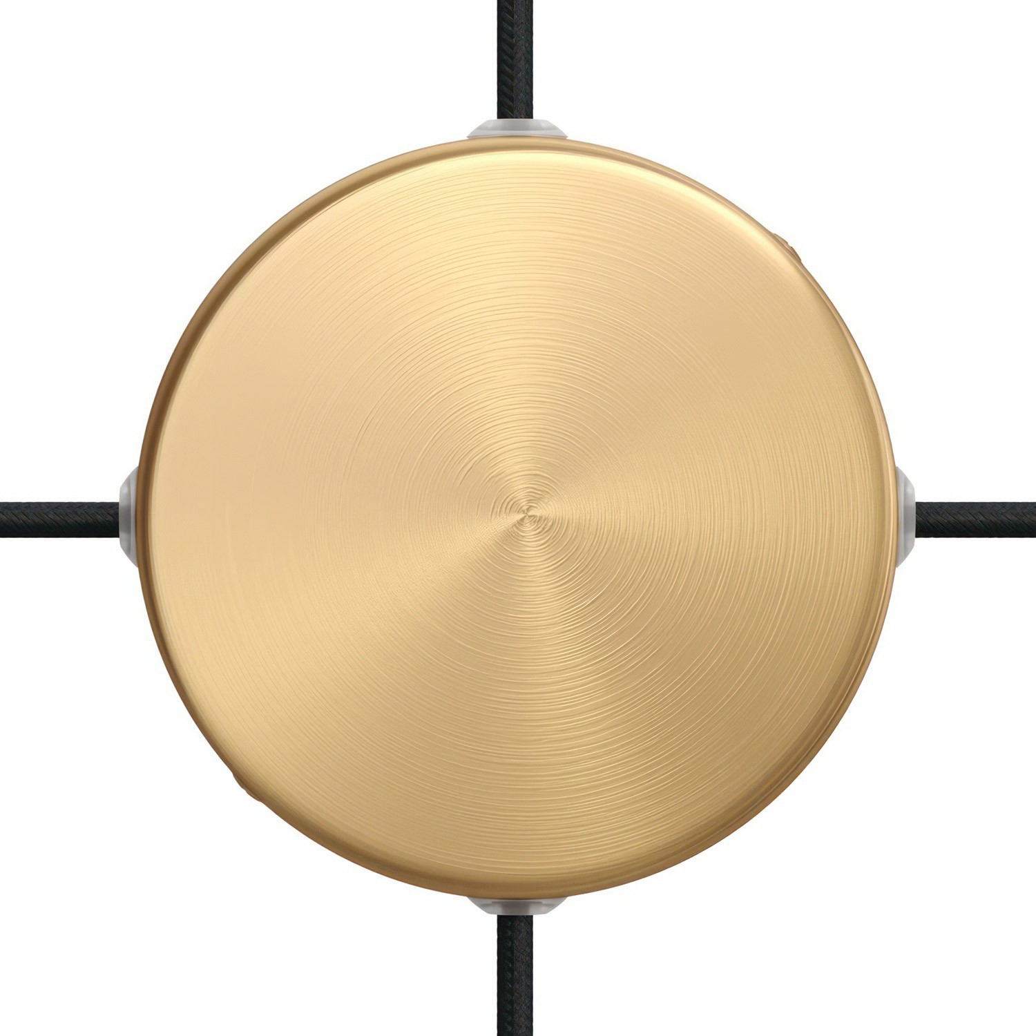 Classic Round Metal Ceiling Canopy Kit - Blank with 4 side holes - Brushed bronze