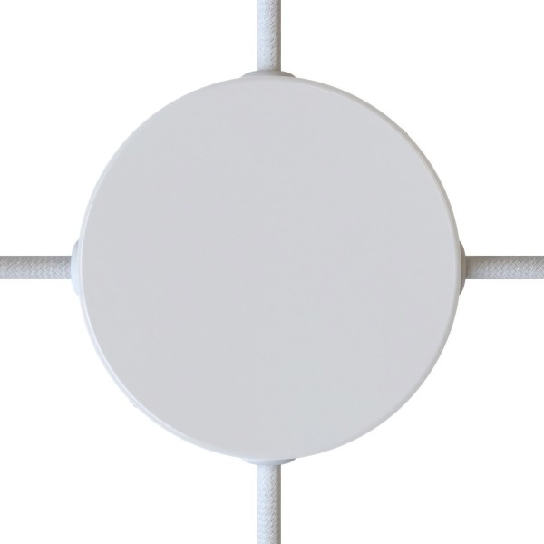 Classic Round Metal Ceiling Canopy Kit - Blank with 4 side holes