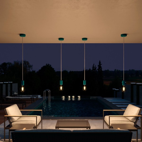 EIVA Cylindrical ceiling canopy kit suitable for wet locations - in soft touch silicone