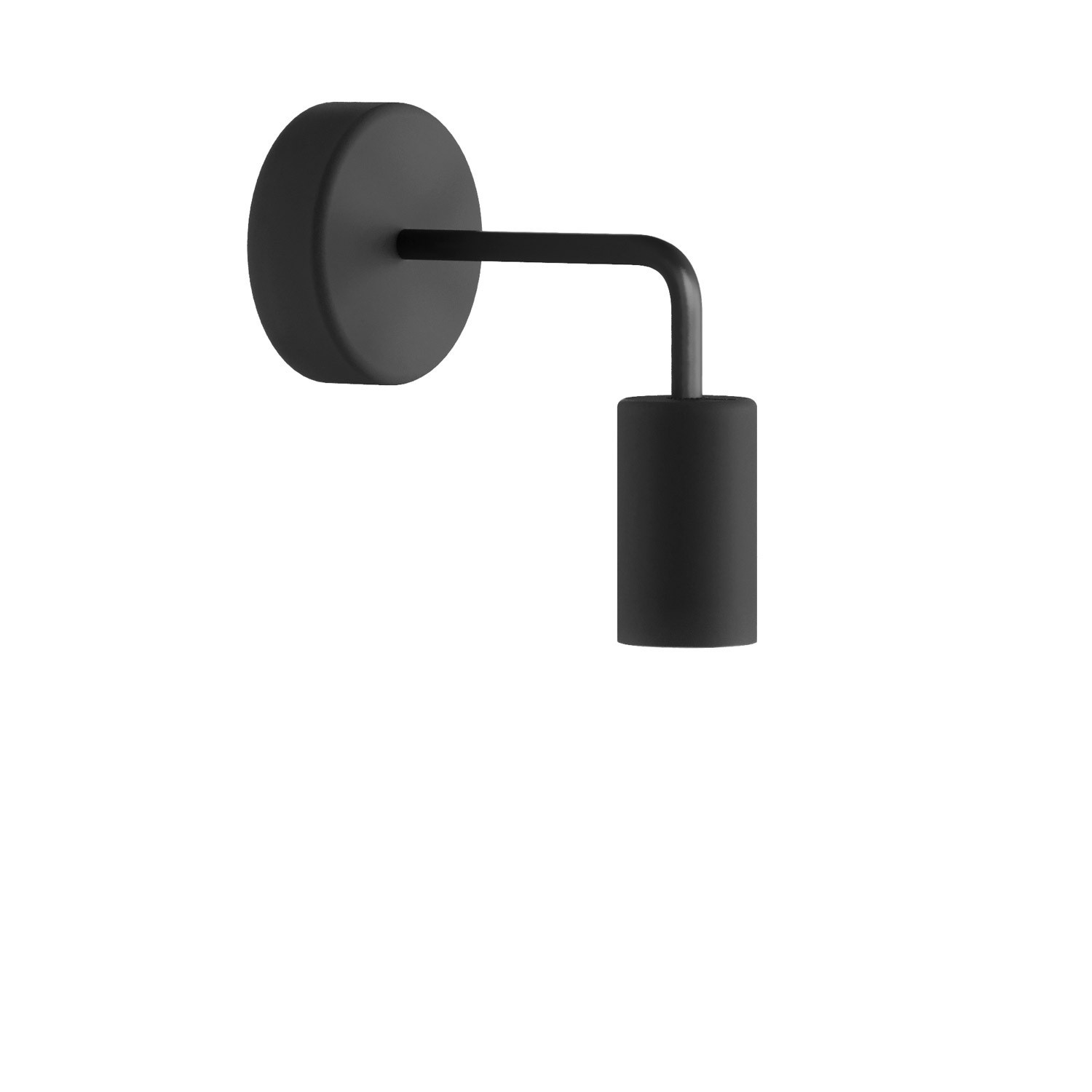 Fermaluce EIVA ELEGANT with L-shaped extension, ceiling canopy and socket for wet locations - Black