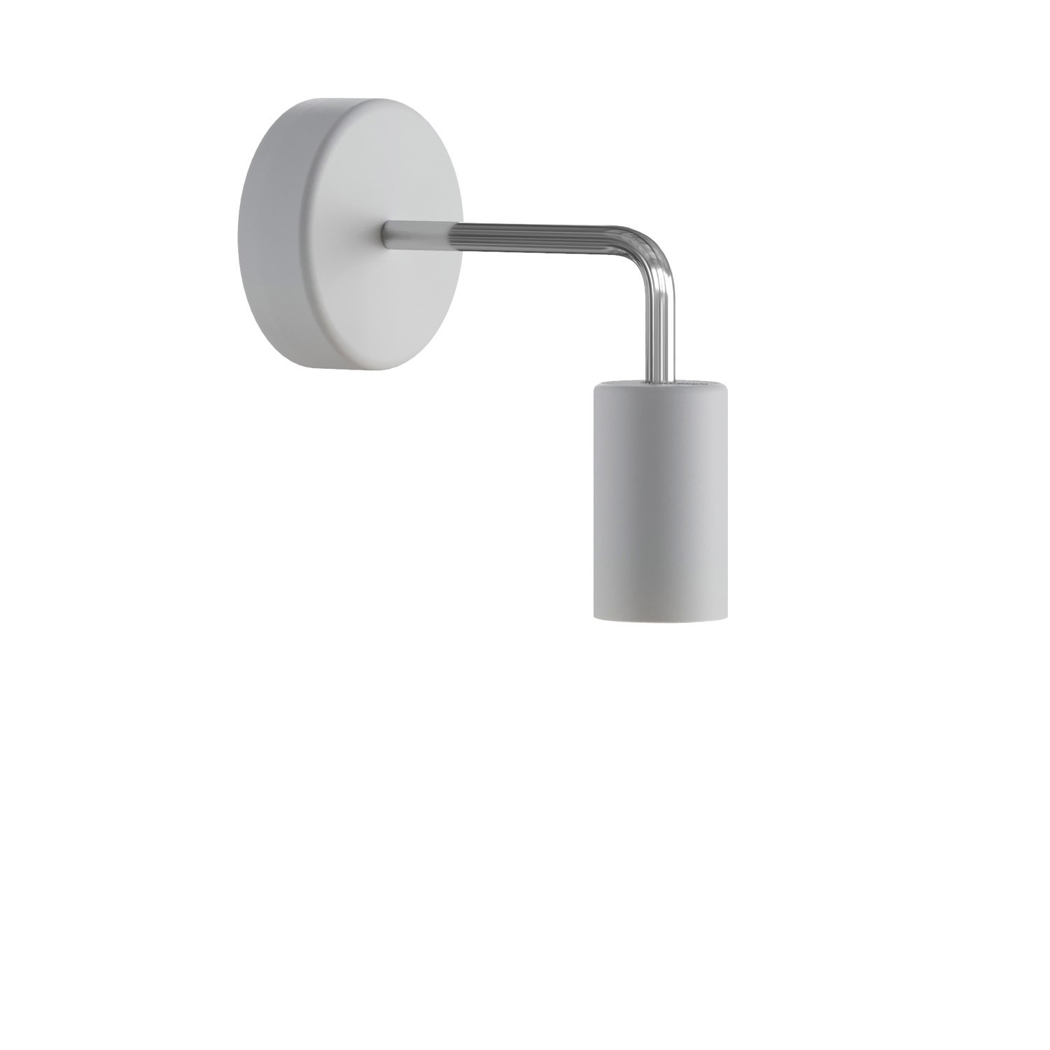Fermaluce EIVA ELEGANT with L-shaped extension, ceiling canopy and socket for wet locations - Glacier grey