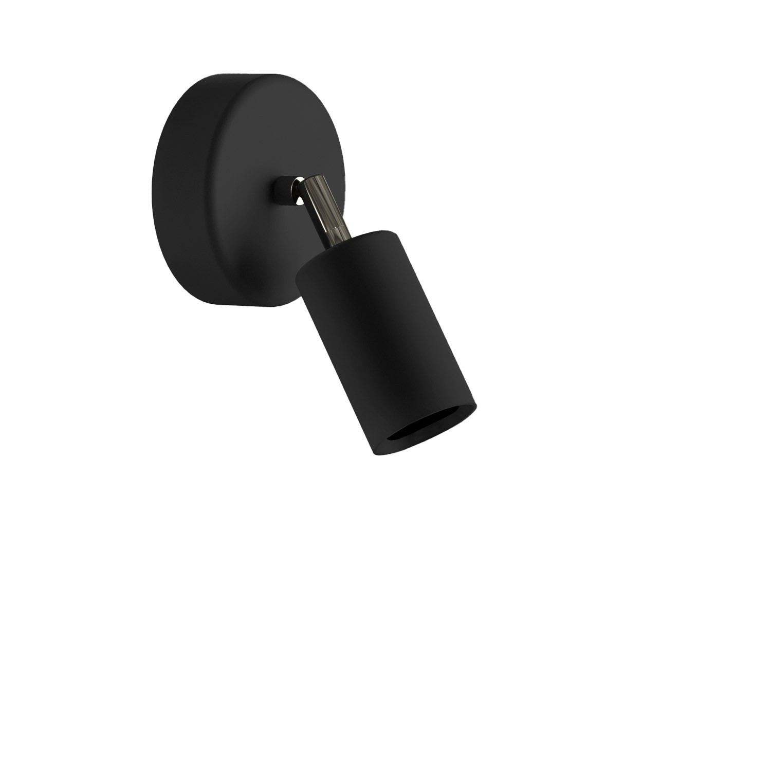 Fermaluce EIVA ELEGANT with adjustable joint, ceiling canopy and socket for wet locations - Black