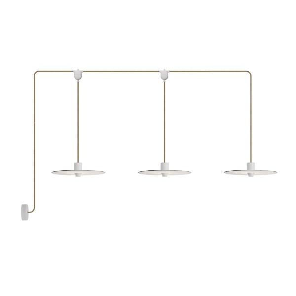 E-Snake EIVA Outdoor lamp for wet locations with 3 lights with canopy and lampshades