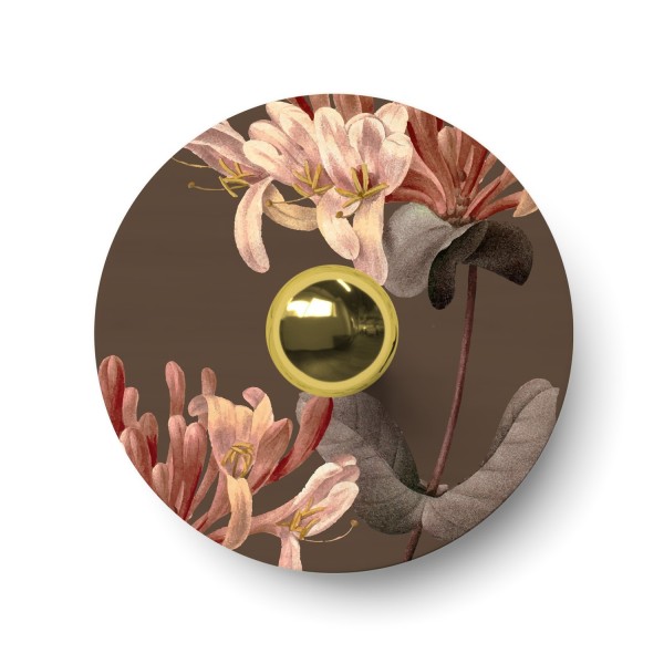 Ellepì mini flat lampshade with floral designs 'Blossom Haven', 9,4" diameter - Made in Italy