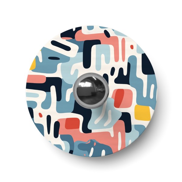 Ellepì mini flat lampshade with geometric designs 'Kaleidoscope', 9,4" diameter - Made in Italy