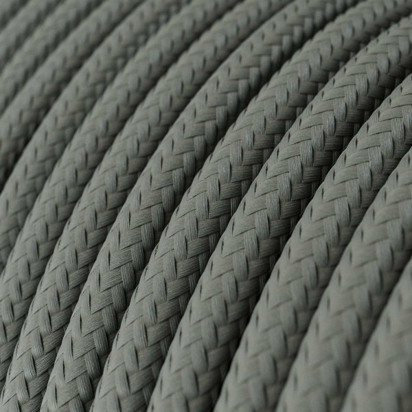 Pendant lamp with textile cable and metal details
