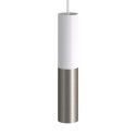 Pendant lamp complete with fabric cable and Tub-E12 double lampshade