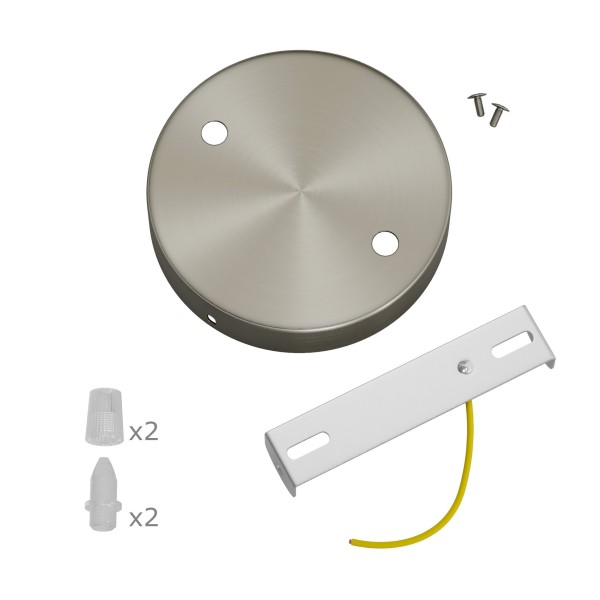 Classic 2-hole Round Metal Ceiling Canopy Kit