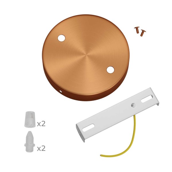 Classic 2-hole Round Metal Ceiling Canopy Kit