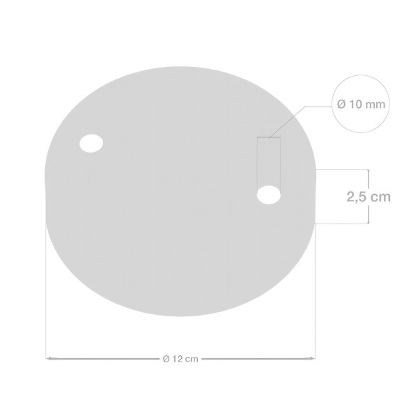 Classic 2-hole Round Metal Ceiling Canopy Kit