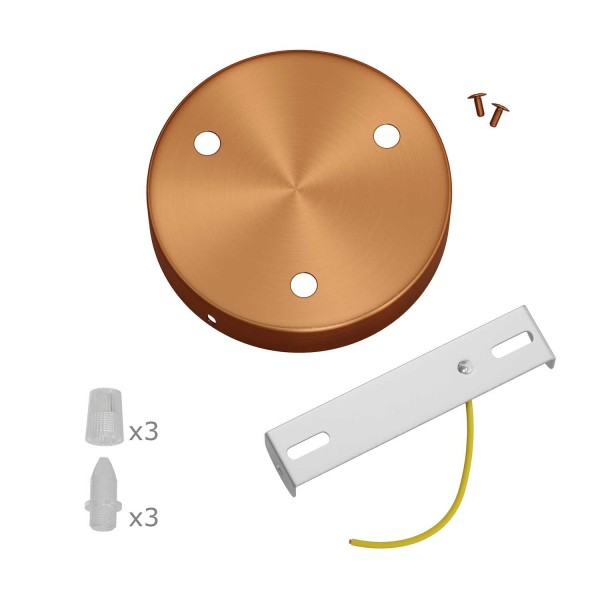 Classic 3-hole Round Metal Ceiling Canopy Kit