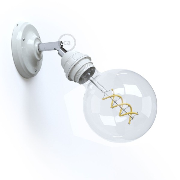 Fermaluce 90° Classic with E26 threaded socket, the adjustable porcelain light source