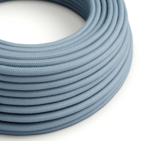 Cloth Covered Wire - Baby Blue Cotton RC53 - UL Listed