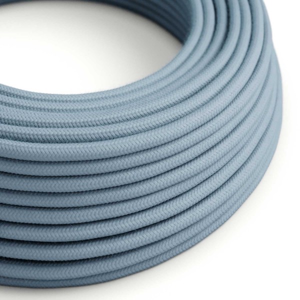 Cloth Covered Wire - Baby Blue Cotton RC53 - UL Listed