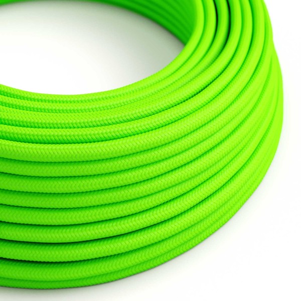 Neon Green covered Round electric cable - RF06