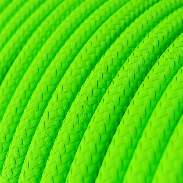 Neon Green covered Round electric cable - RF06