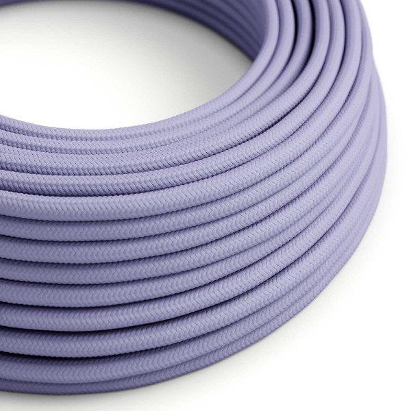 Lilac Rayon covered Round electric cable - RM07