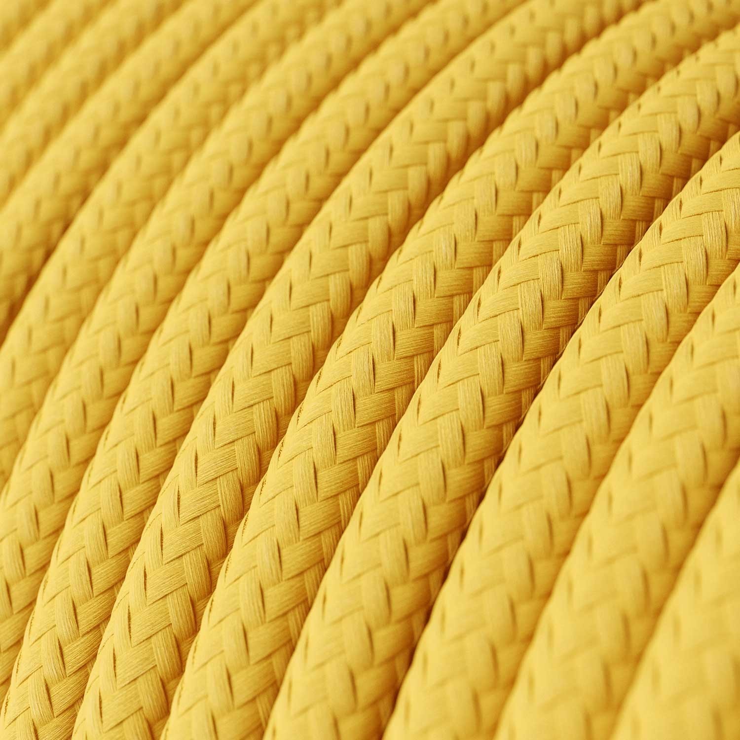 Yellow Rayon covered Round electric cable - RM10