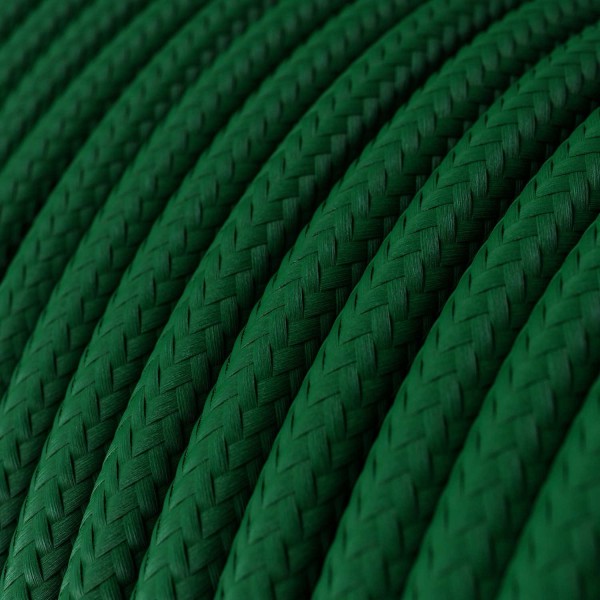 Emerald Green Rayon covered Round electric cable - RM21